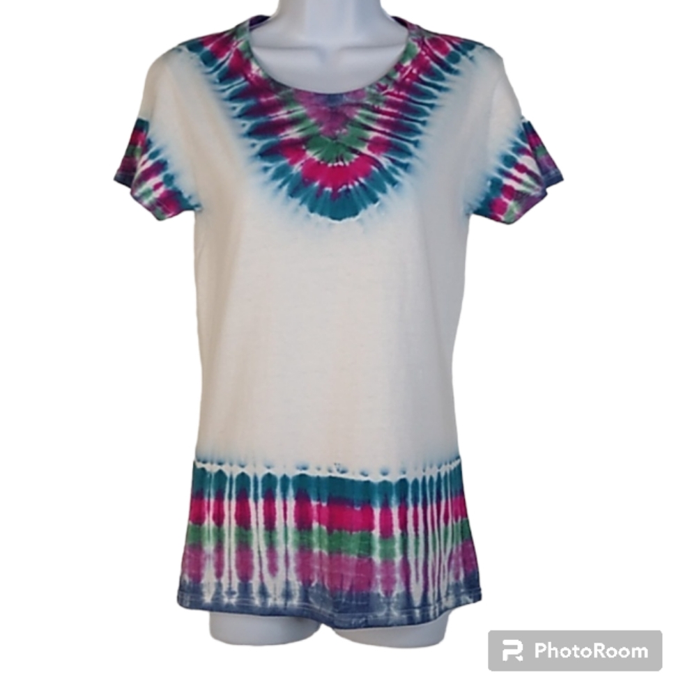New Ladies Tie Dye S/S T-Shirt Small